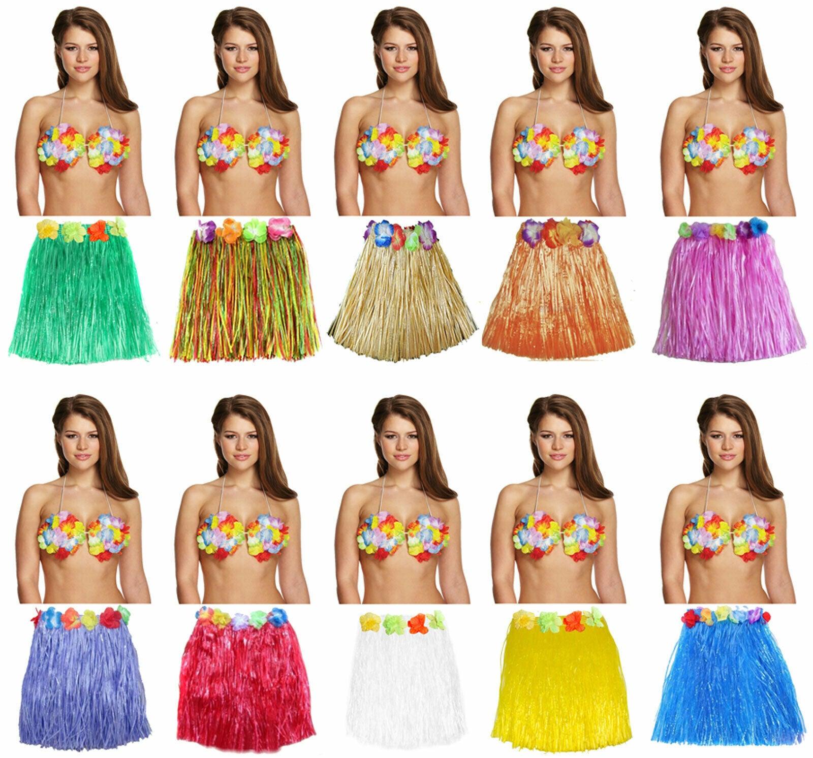 Ladies Girls 40 Cm Hula Grass Skirt Plastic Coconut Bra Hawaiian Beach –  Labreeze Ltd