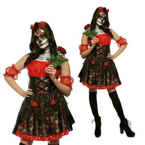 Day of the dead shops red dress