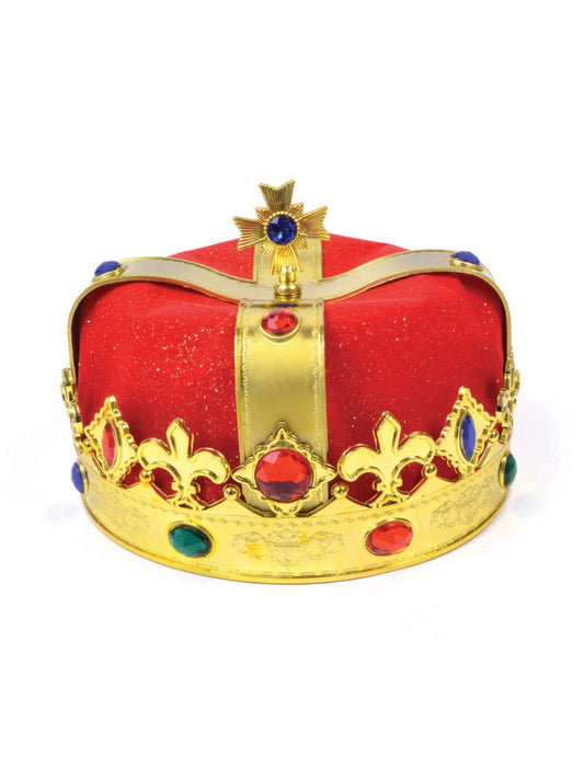 Regal Elegance: Kings Hat in Gold Plating with Luxurious Red Velve