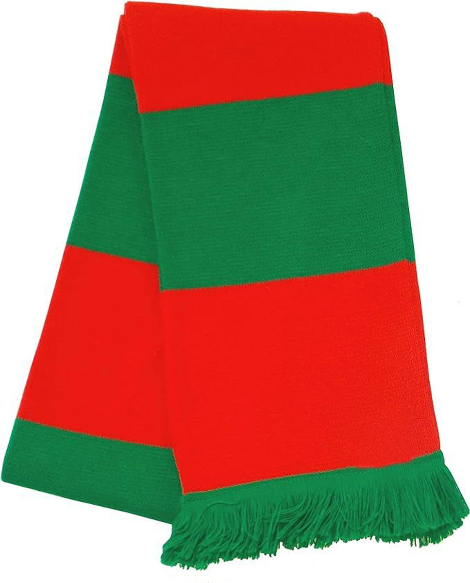 Adults Red Green Striped Elf Scarf Xmas Santa Helper Christmas Fancy Dress Costume Accessory