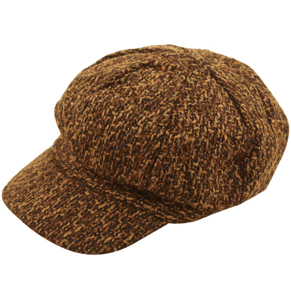 Adults Tweed Flat Cap Tudor Victorian Chimney Sweeper Old Man Fancy Dress Brown Hat