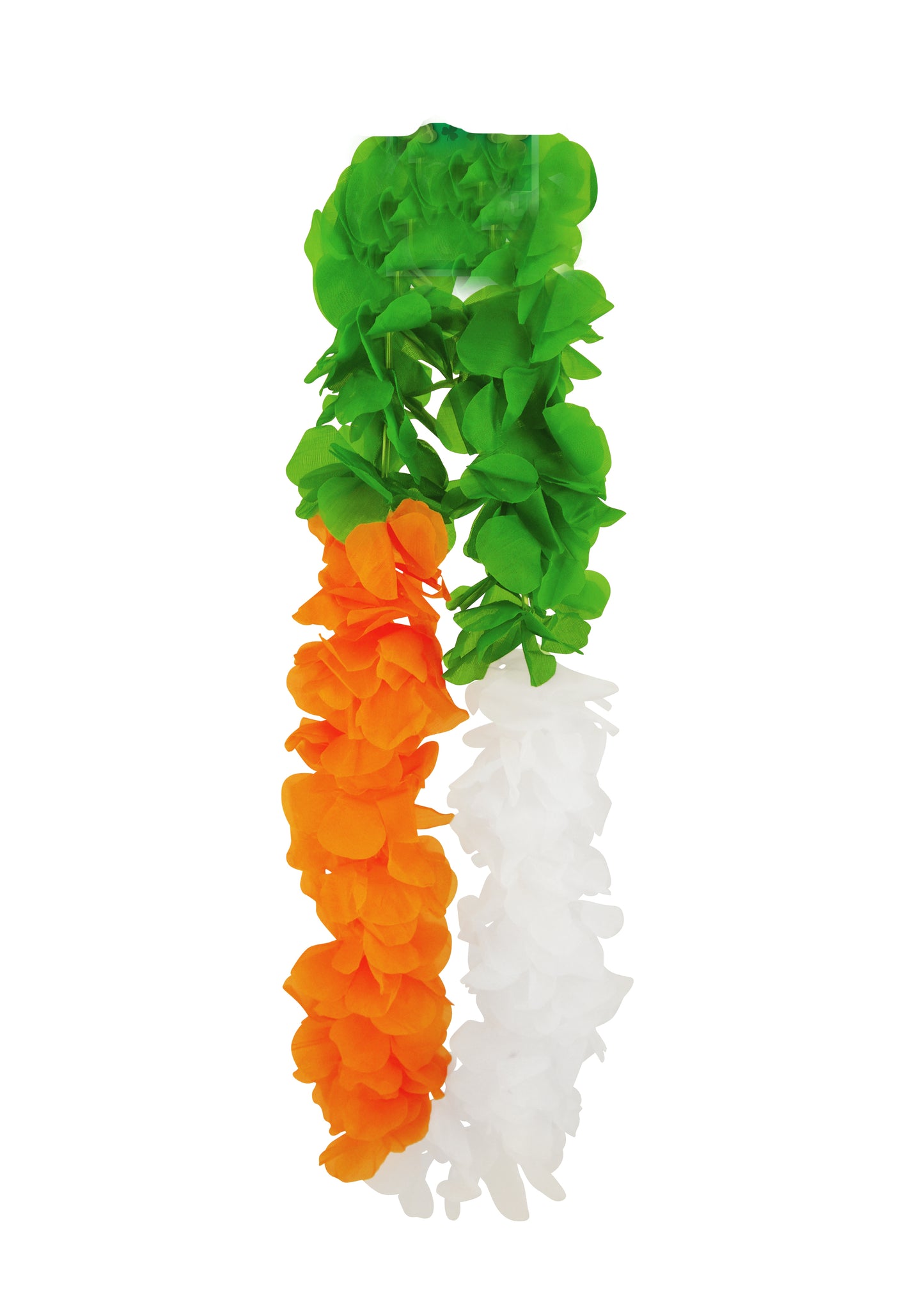 Irish Tricolour Hula Lei 100cm Orange Green White St Patrick’s Day Fancy Dress Party Costume Accessory