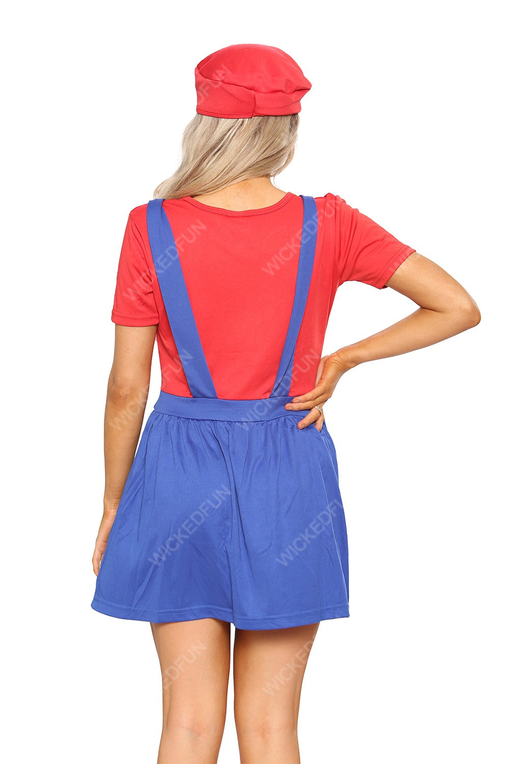 Adult Super Plumber Bro Red and Blue Costume - Power Up Your Party!