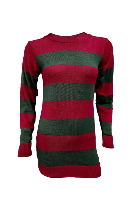 Red and green striped on sale jumper