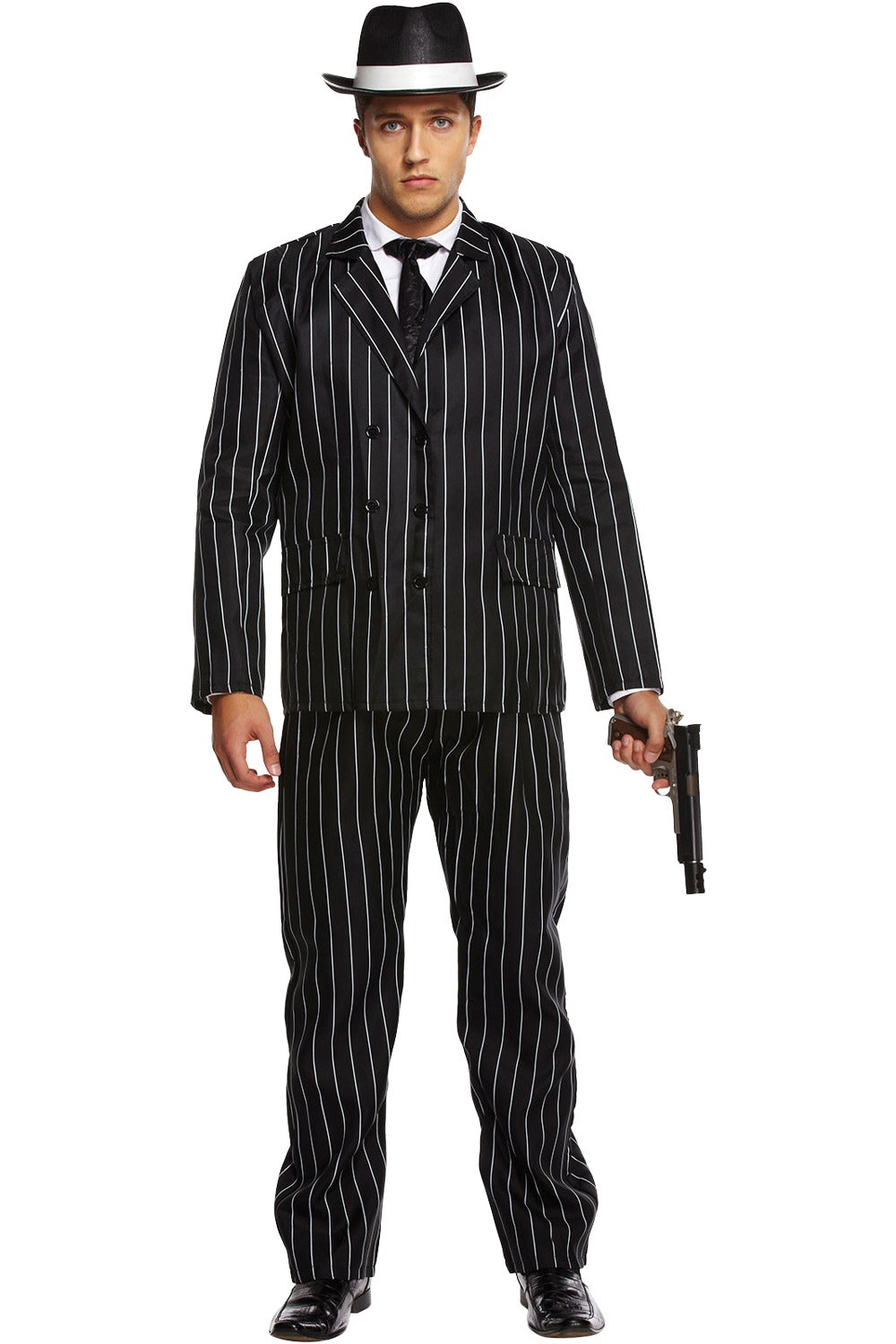 Adult Gangster Black Costume - Channel Your Inner Mob Boss in Style