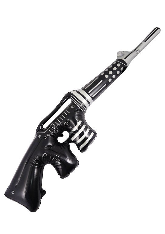 Inflatable Machine Gun Black With Silver 90CM - Command Attention with Stylish Flair