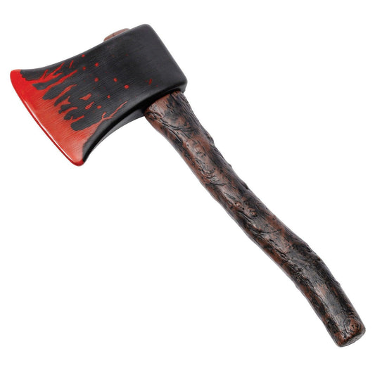 Fake Bloody Wood Plastic Axe 42 Cm Halloween Horror Fancy Dress Party Prop - Labreeze