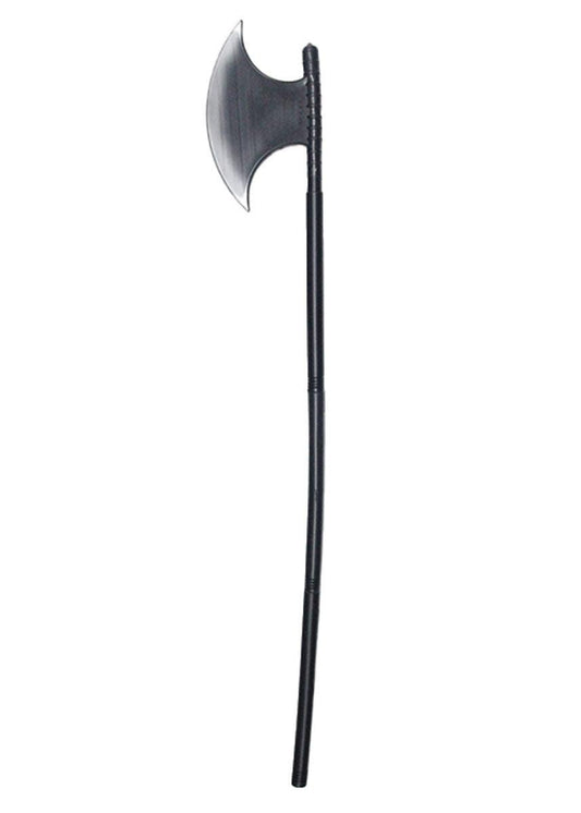 Fake Plastic Black Axe Long Handle Spooky Scream Halloween Scary Fancy Dress Party Prop - Labreeze