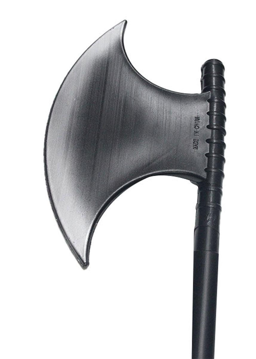 Fake Plastic Black Axe Long Handle Spooky Scream Halloween Scary Fancy Dress Party Prop - Labreeze