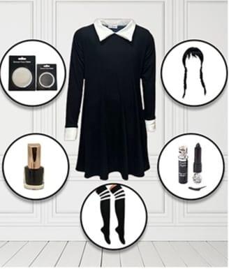 Gothic Elegance: Adult Plain Costume and Accessories Set - Labreeze