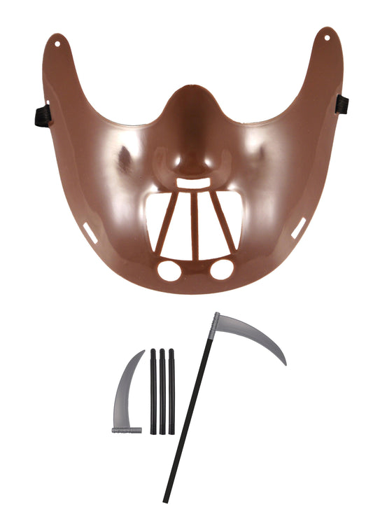 Labreeze Hannibal Lecter Costume Set | Face Mask & Plastic Scythe - Labreeze