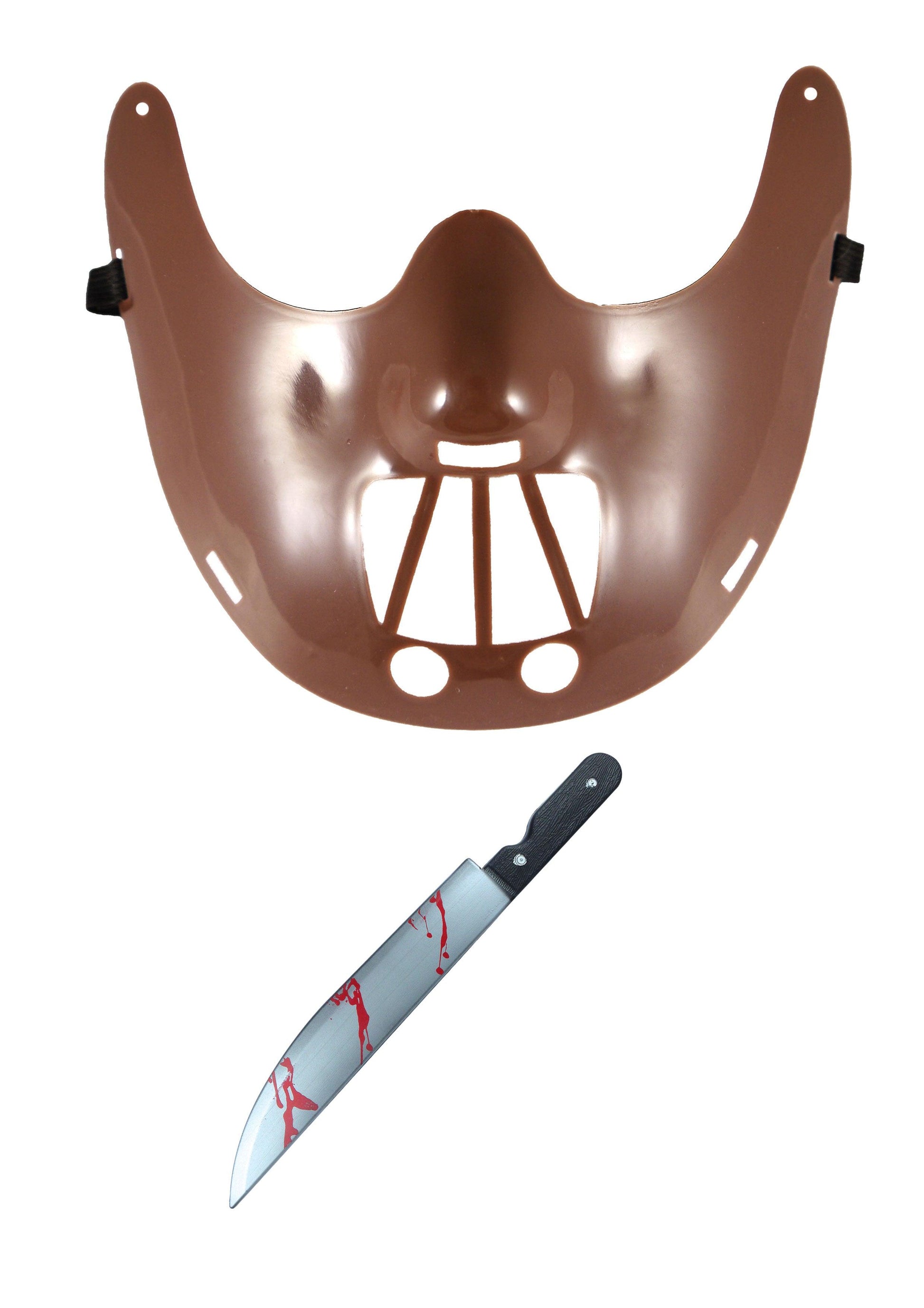 Labreeze Hannibal Lecter Costume Set | Plastic Mask & Fake Blooded - Labreeze