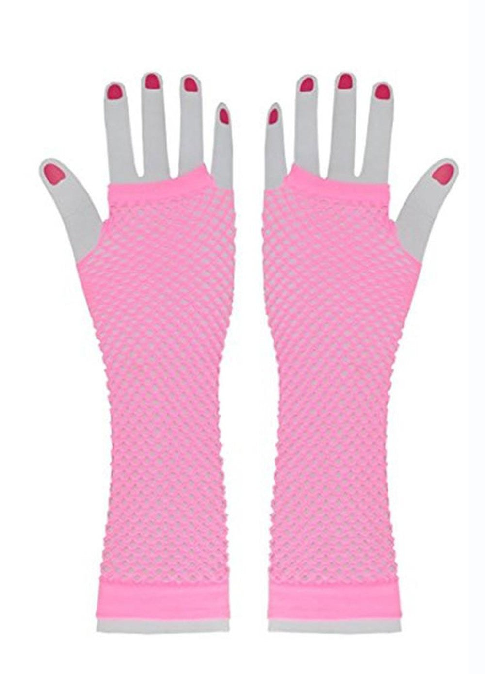 Fingerless Fishnet Gloves for Women for 80s 90s Party Cosplay Costume Accessories Fancy Dress Costume Accessory