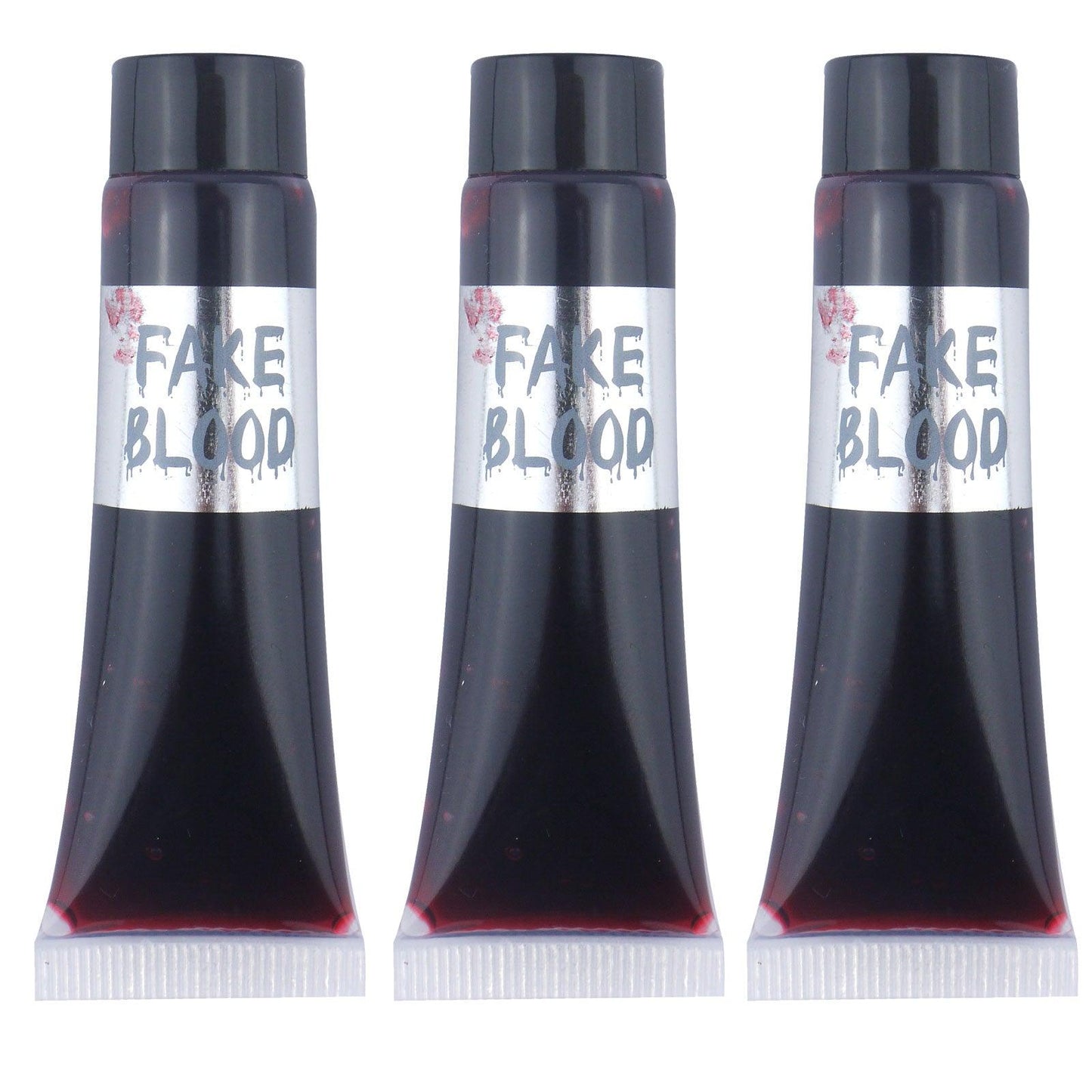 Pack of 3 Fake Blood Tubes - 16ml Halloween Horror Vampire Theme Party Fancy Dress Makeup Accessories - Labreeze