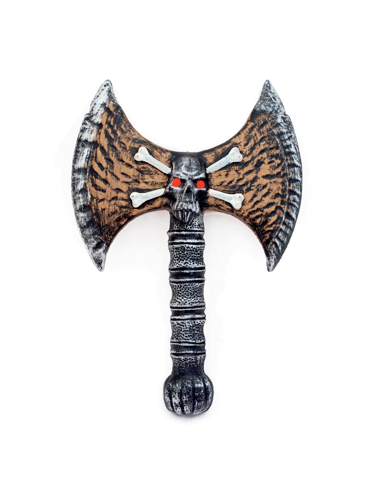 Plastic Viking Skull Axe - 33 Cm Prop for Halloween, Historical-Themed Events, and Party Decor - Labreeze