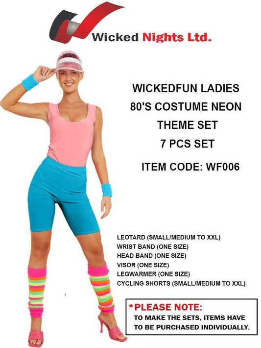 Retro Doll Collection 7-Piece Nostalgic Set, Retro Doll Collection: 7-Piece Nostalgic Set with Leotard, Wristband, Headband, Visor, and Stylish Legwear Including Cycling Shorts - Labreeze