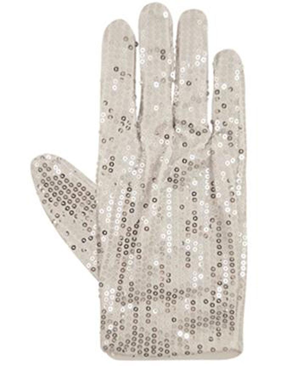 Sequin King of Pop Glove with Black Trilby Hat Michael Jackson Sparkle Thriller Style Fancy Dress Set - Labreeze