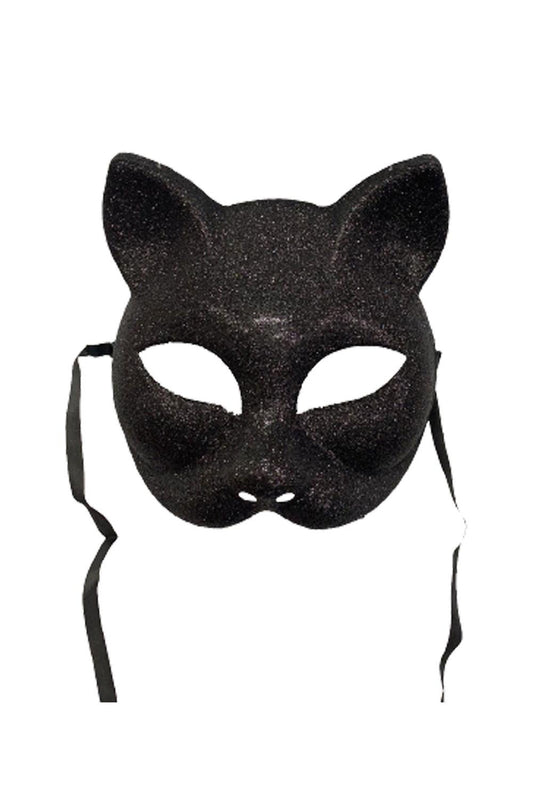 Sparkling Glitter Cat Mask Elegant Women's Masquerade Venetian Fancy Dress Party Costume Accessory - Labreeze