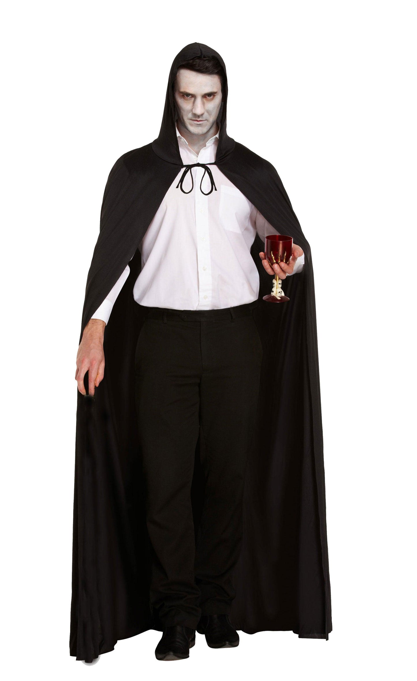 Terrifying Ghost Costume Ensemble: Long Black Cape, Scream Ghost Killer Mask, and 31cm Fake Bloody Knife - Labreeze