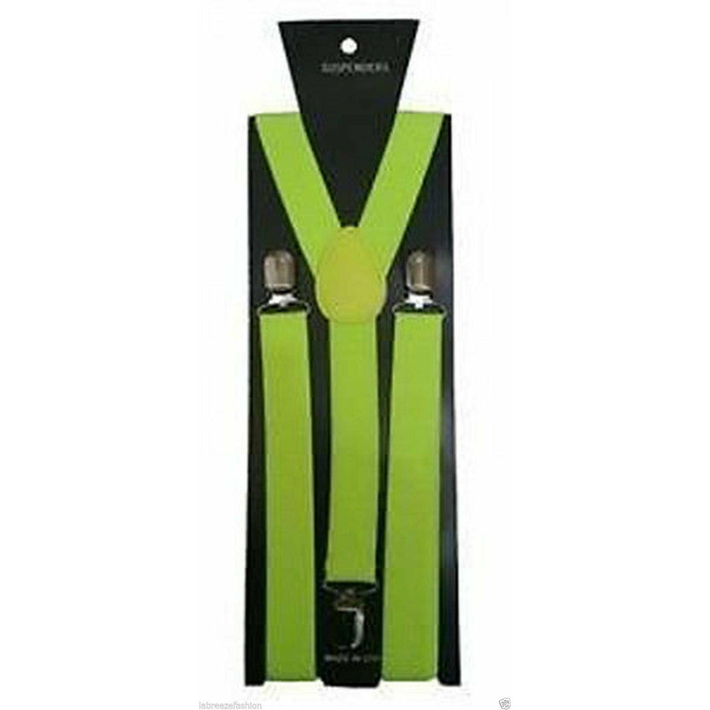 Adjustable Braces Mens Womens Unisex Plain Trouser Suspenders Elastic Clip On - Labreeze