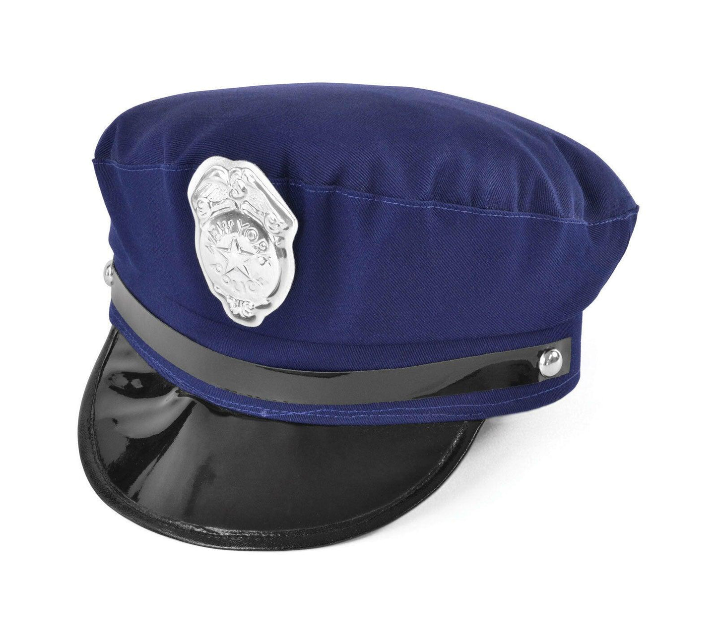 Adults New York Police Hat Navy Men’s Policeman Copper Bobby Fancy Dress - Labreeze