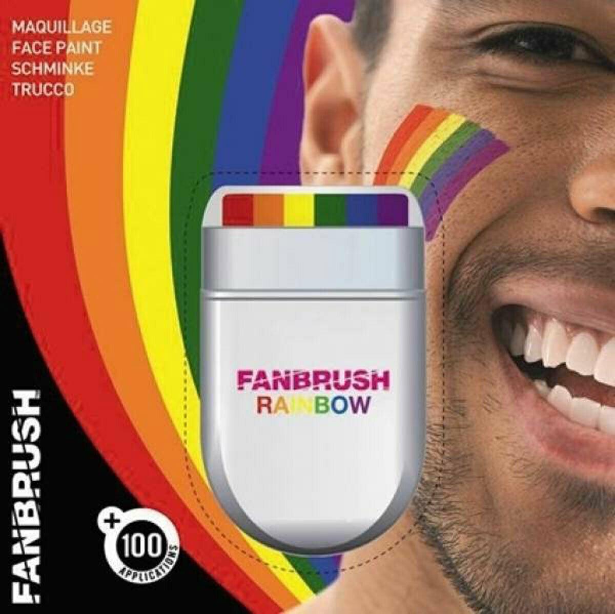 Fan Brush LGBT Rainbow Pride Face Paint Asexual Bisexual Lesbian Flag Paint - Labreeze