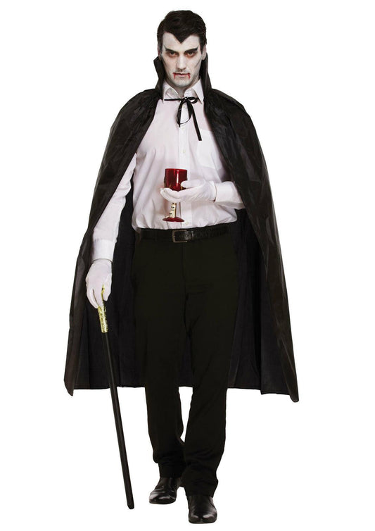 Halloween Adult Dracula Black Long Cape Vampire Dress up Party Costume - Labreeze