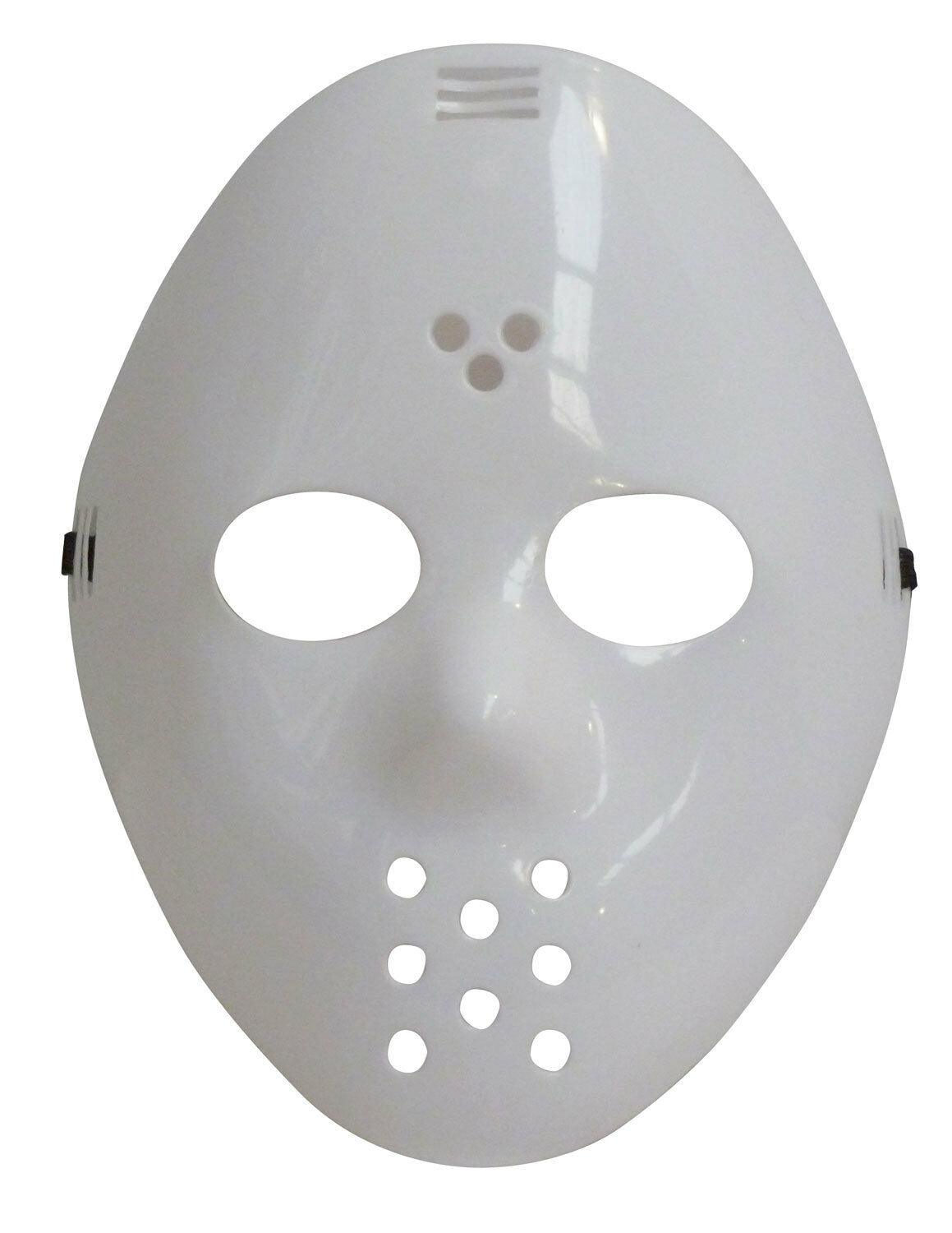 Halloween Horror Hockey Half Face Mask with Long Cape Scary Party Outfit - Labreeze