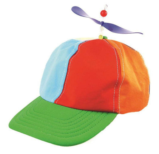 Helicopter Cap Clown Geek Budgie Tweedle Propeller Fancy Dress Party Hat - Labreeze