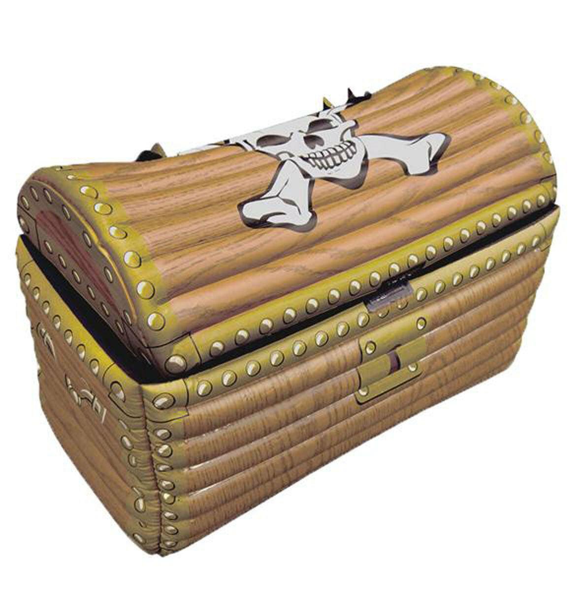 Inflatable Treasure Chest Gold Blow Up Drinks Cooler Pirate Beach Hawaiaan Party - Labreeze