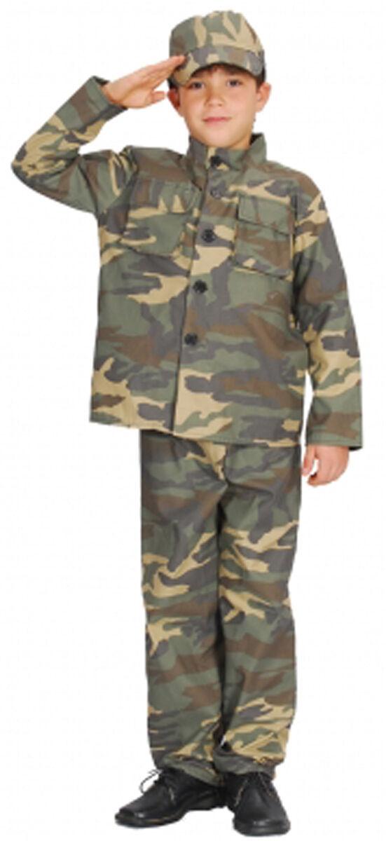 Kids Children’s Armed Forces Camouflage Fancy Dress Costumes Complete Outfit - Labreeze