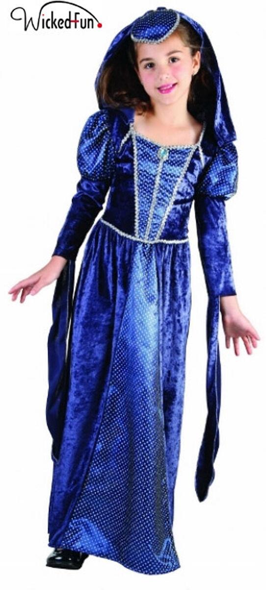 Kids Girls Lady Camelot Renaissance Princess Children Costume Fancy Dress - Labreeze