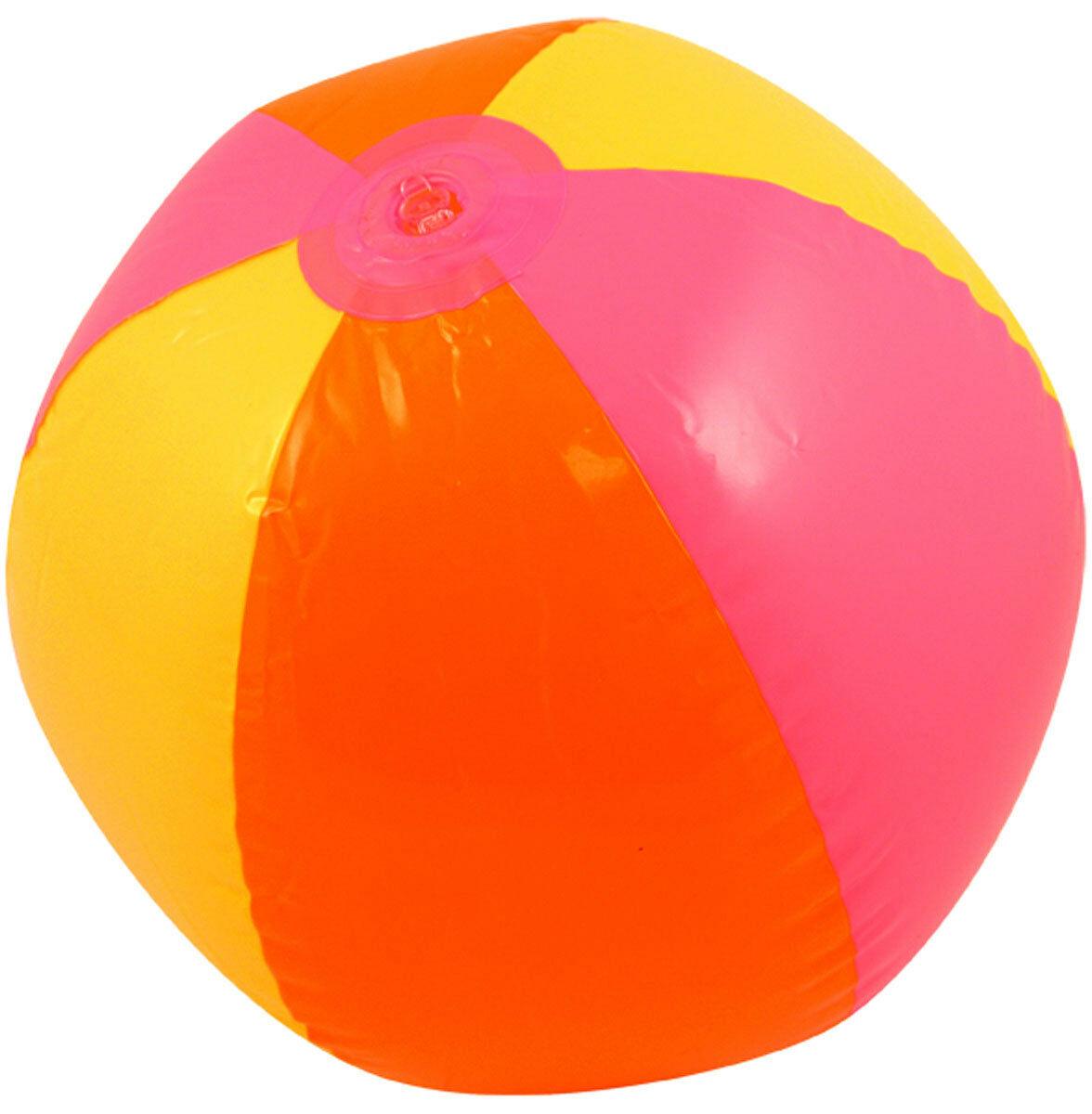 Kids Inflatable Multicoloured Beach Ball 50 cm Blow Up Toy Pool Party Accessory - Labreeze