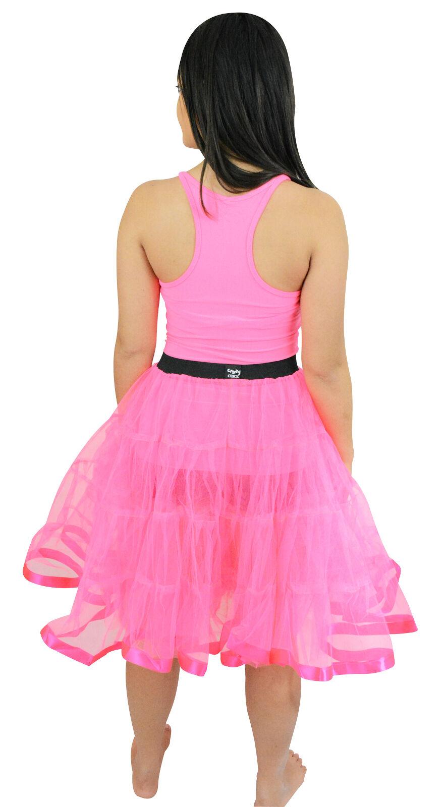 Labreeze Ladies 50’s Pink 26" Tutu Skirt with Ribbon Fancy Dress Tutu Skirt - Labreeze