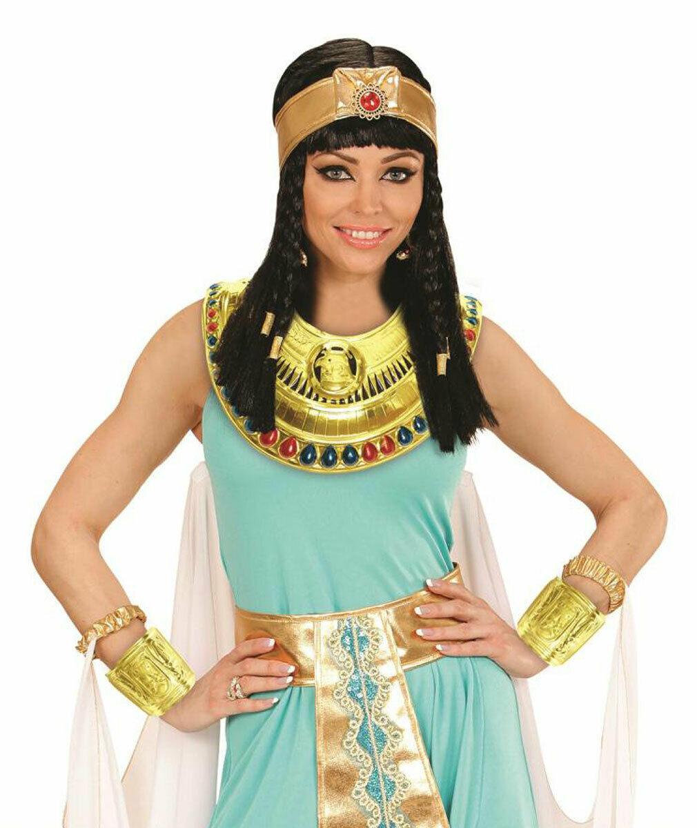 Ladies Girls Cleopatra’s Collar & Bracelets Egyptian Fancy Dress Costume Set - Labreeze