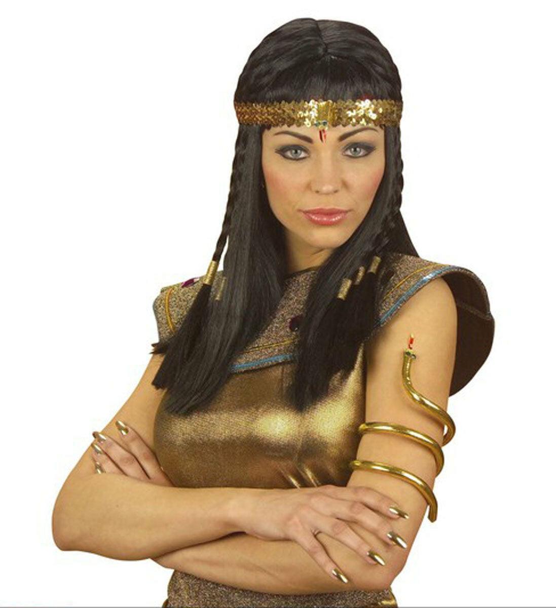 Ladies Girls Egyptian Gold Snake Armband Fancy Dress Costume Accessory - Labreeze