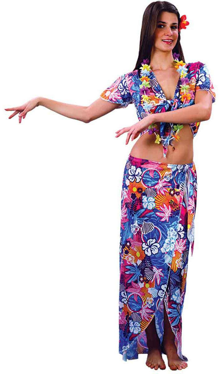 Ladies Hawaiian Inflatable Hula Skirt Bra Beach Party Summer Holiday Outfit - Labreeze