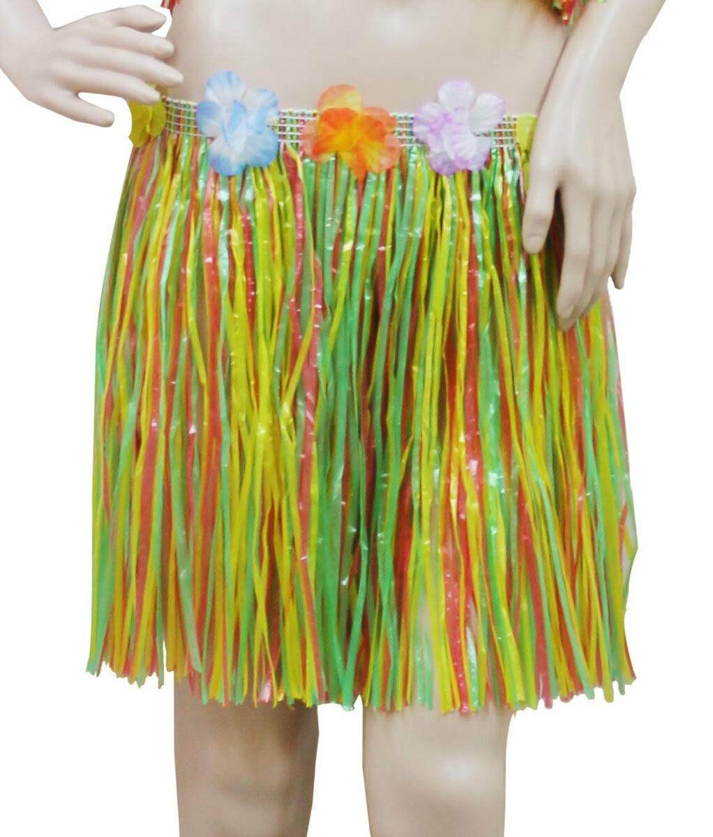 Ladies Hawaiian Inflatable Hula Skirt Bra Beach Party Summer Holiday Outfit - Labreeze