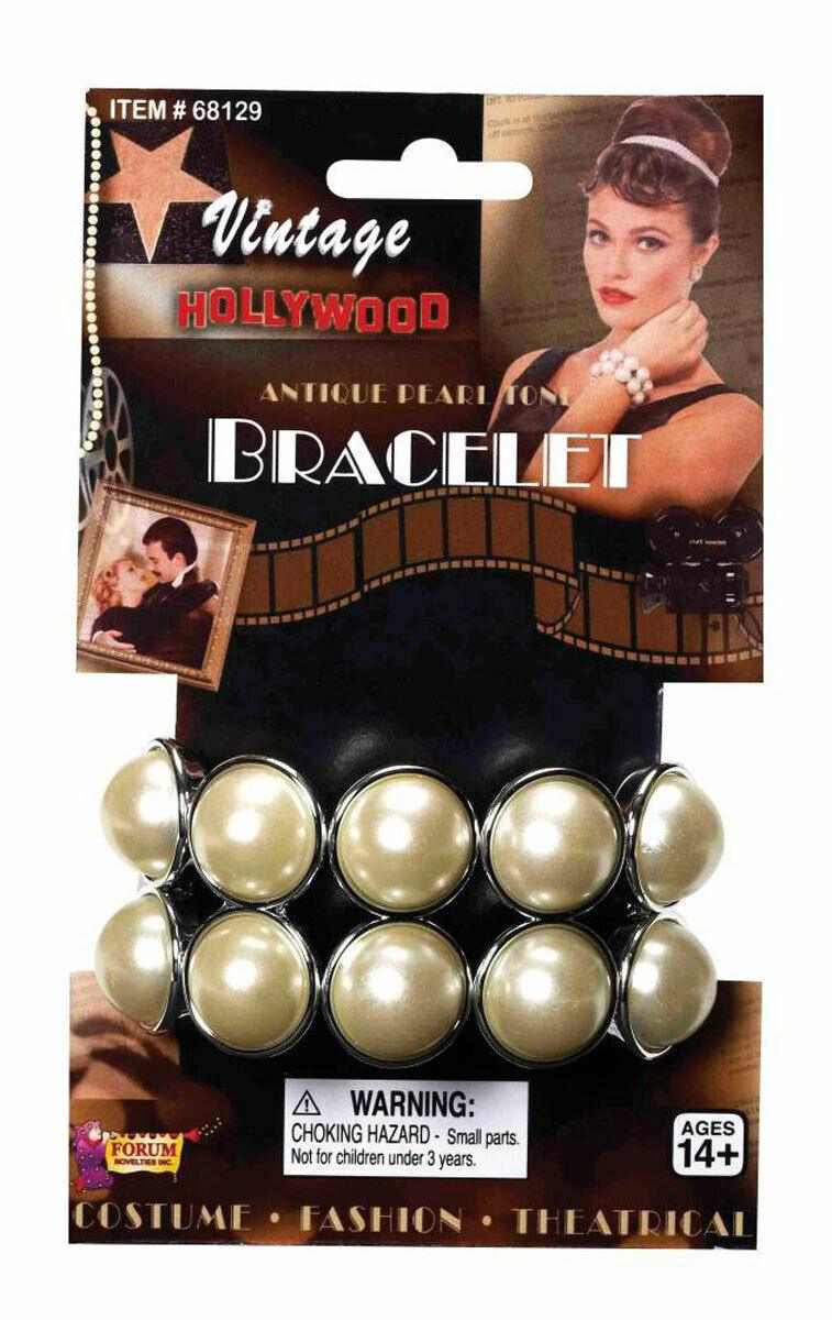 Ladies Hollywood Starlet Vintage Double Layer Pearl Bracelet 1920’s Fancy Dress - Labreeze
