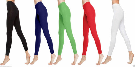 Ladies Long Length Cotton Casual Leggings Dance Wear Cotton Pants - Labreeze