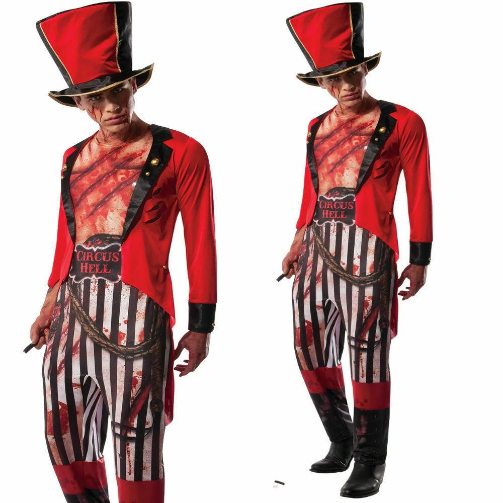 Lion Tamer Costume Mens Halloween Zombie Circus Ringmaster Fancy Dress Outfit - Labreeze