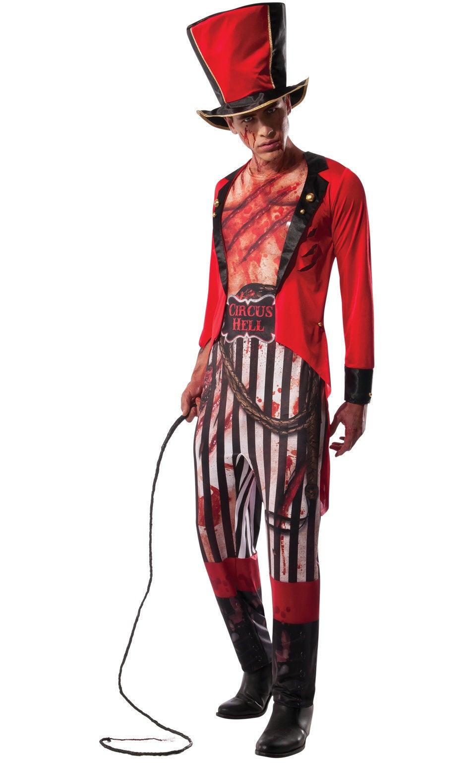 Lion Tamer Costume Mens Halloween Zombie Circus Ringmaster Fancy Dress Outfit - Labreeze