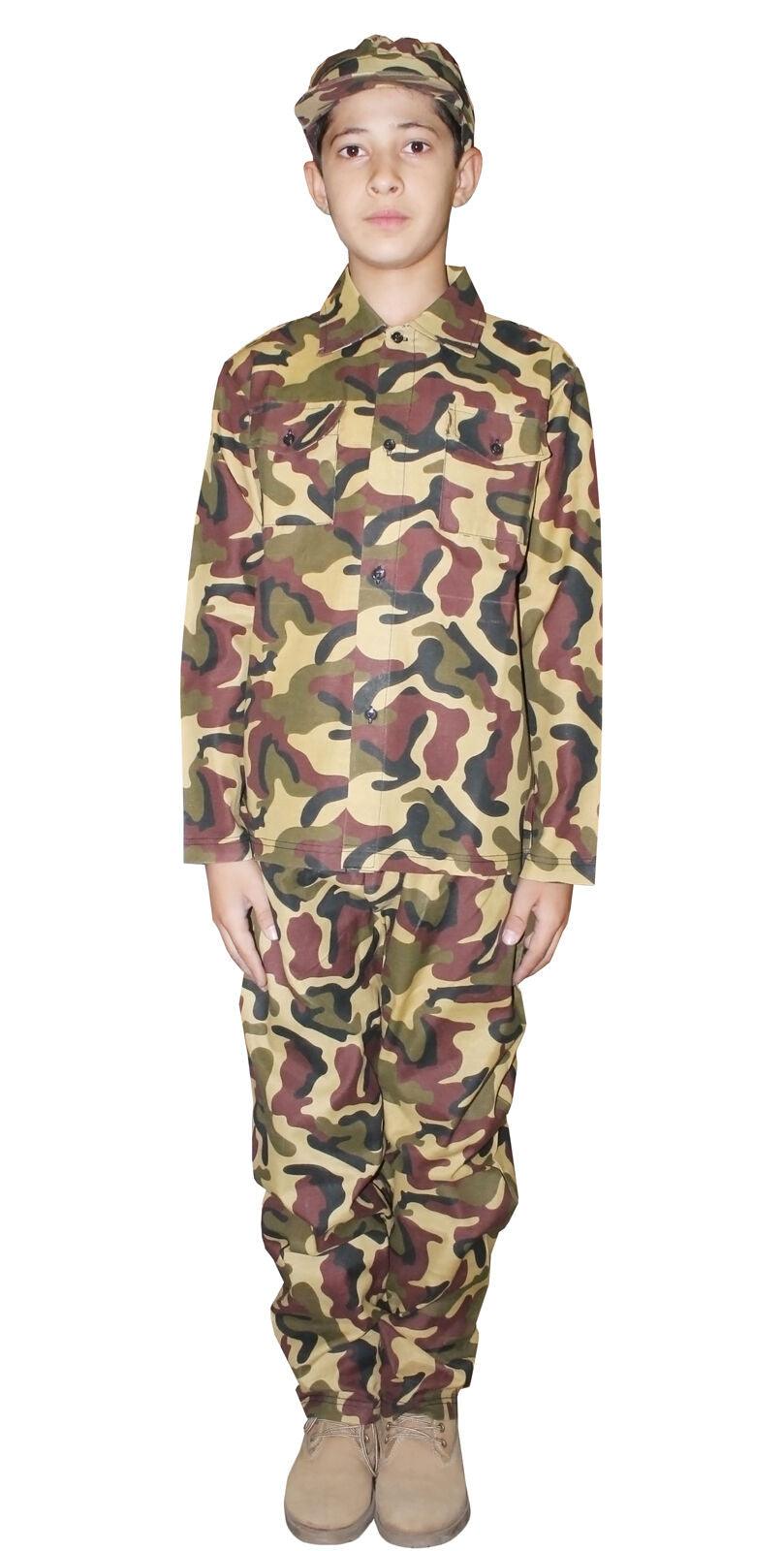 New Kids Boys Camouflage Costume Armed Forces Fancy Dress Outfit - Labreeze