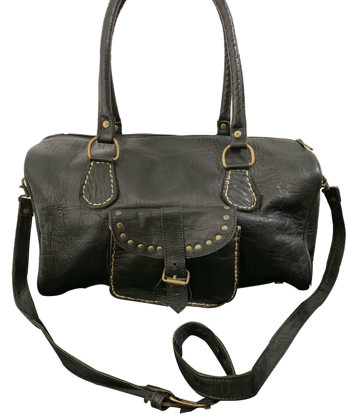 One Small Zip Pocket Inside and One Outside With Buckle Moroccan Real Leather Ha - Labreeze