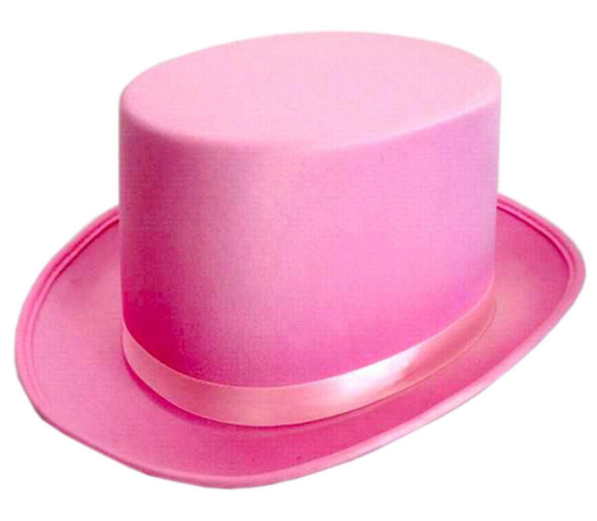 Pink Top Hat Satin Premium Quality Fancy Dress - Labreeze