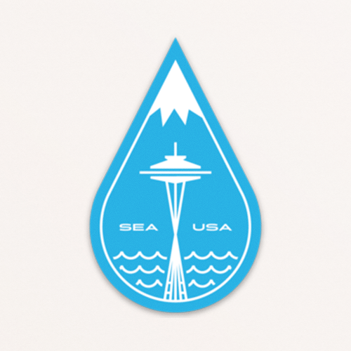 Seattle Raindrop Sticker