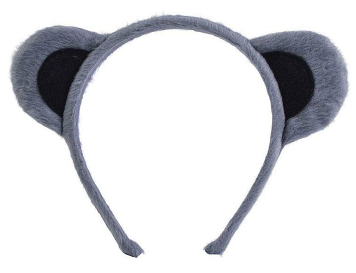 Soft Fur Animal Ears on Headband Monkey Mouse Bear Book Day Fancy Dress - Labreeze