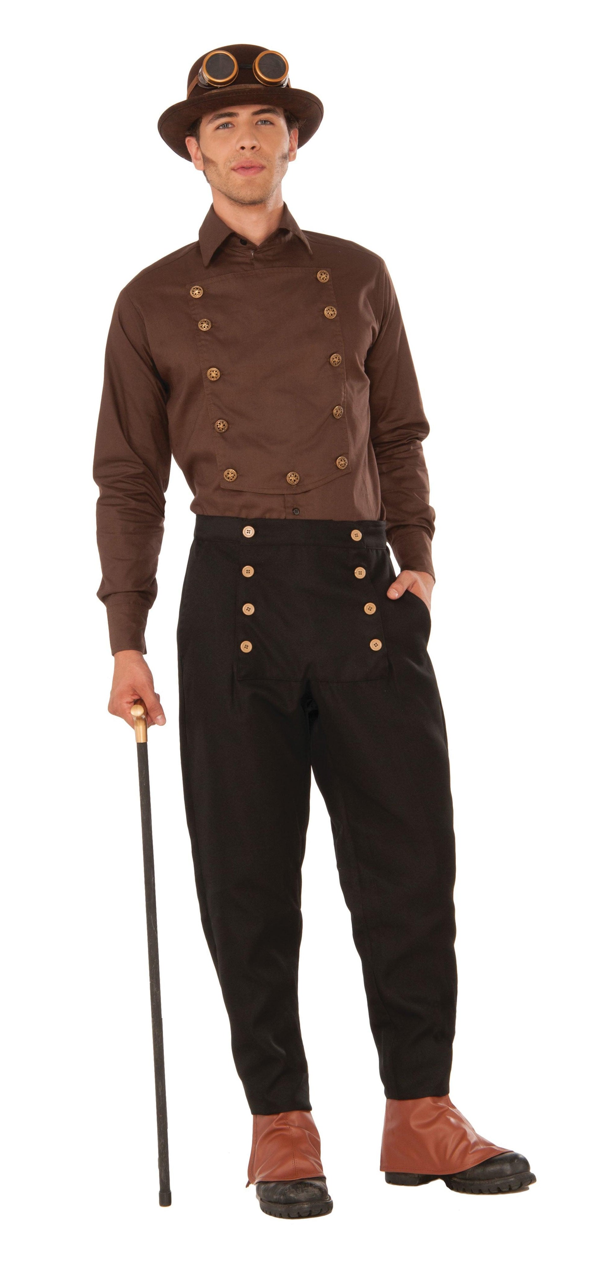 Steampunk Brown Shirt - Labreeze