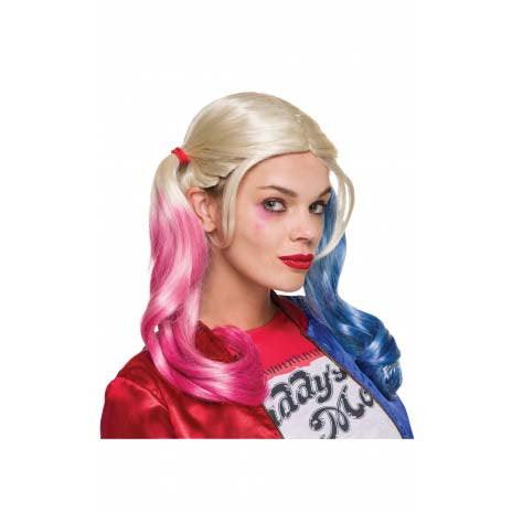Suicide Squad Harley Quinn Pig Tail Wig Fancy Dress Costume Accessory - Labreeze