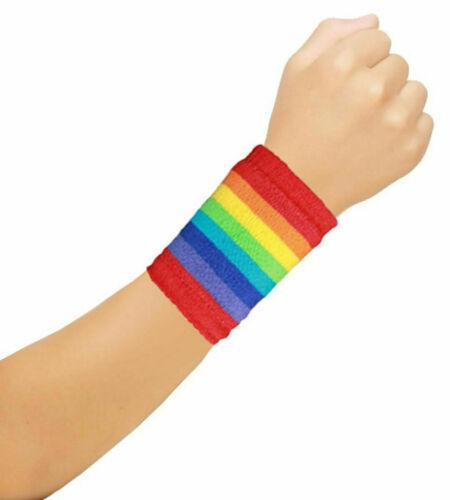 Support NHS LGBT 1980s Socks Wristband Neck Tie Braces Rainbow Fancy Dress - Labreeze